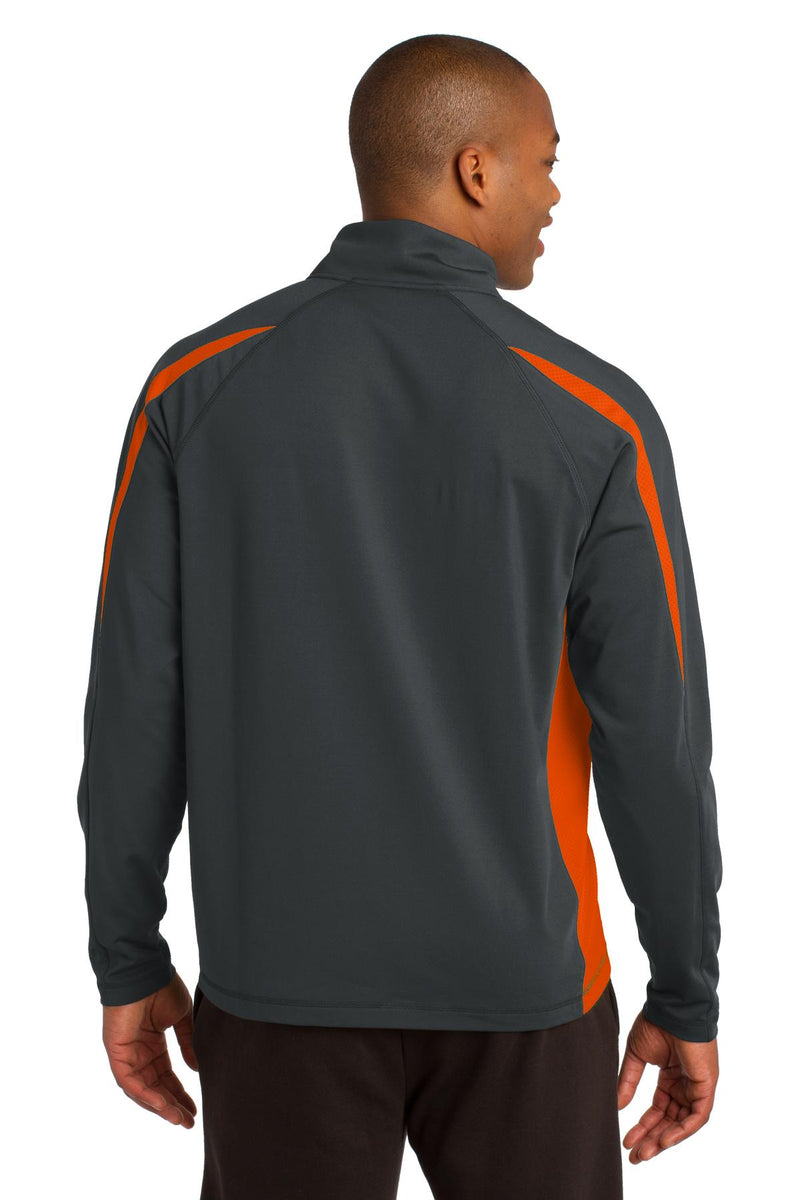Load image into Gallery viewer, Sport-Tek Sport-Wick Stretch 1/2-Zip Colorblock Pullover. ST851
