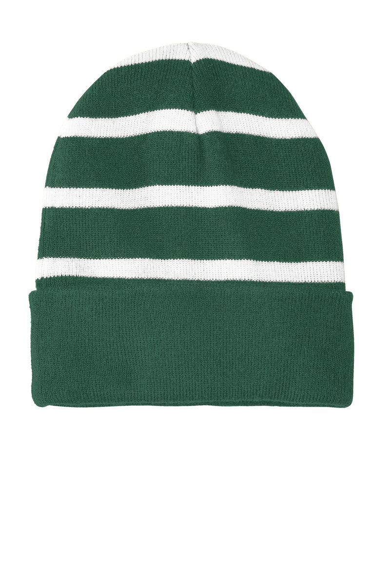 Load image into Gallery viewer, Sport-Tek Striped Beanie with Solid Band. STC31

