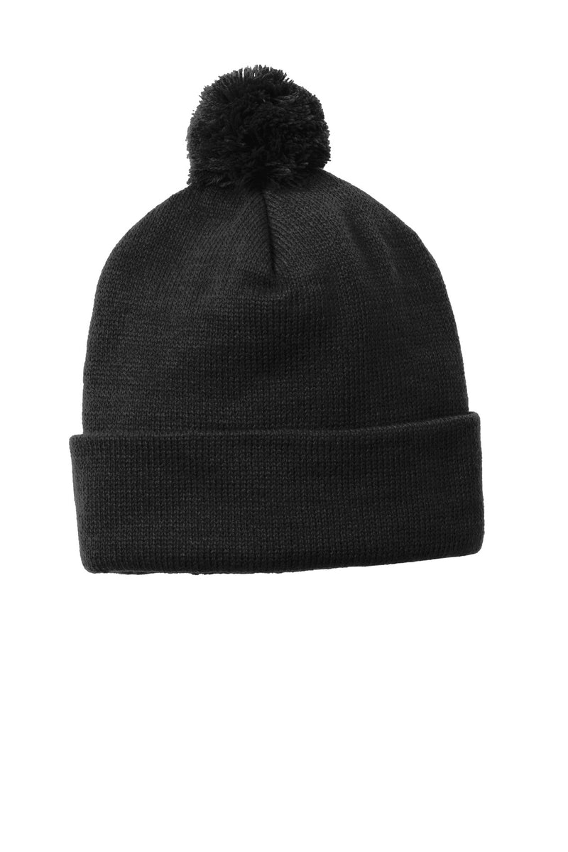 Load image into Gallery viewer, Sport-Tek  Solid Pom Pom Beanie. STC37
