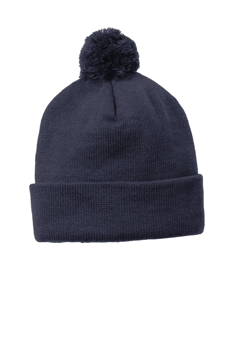 Load image into Gallery viewer, Sport-Tek  Solid Pom Pom Beanie. STC37
