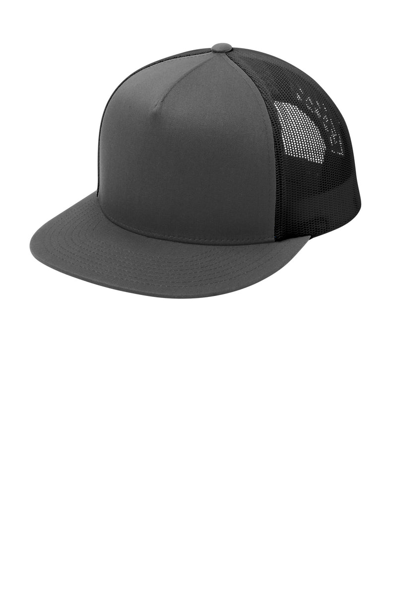 Load image into Gallery viewer, Sport-Tek YP Classics  5-Panel Classic Trucker Mesh Back Cap. STC38
