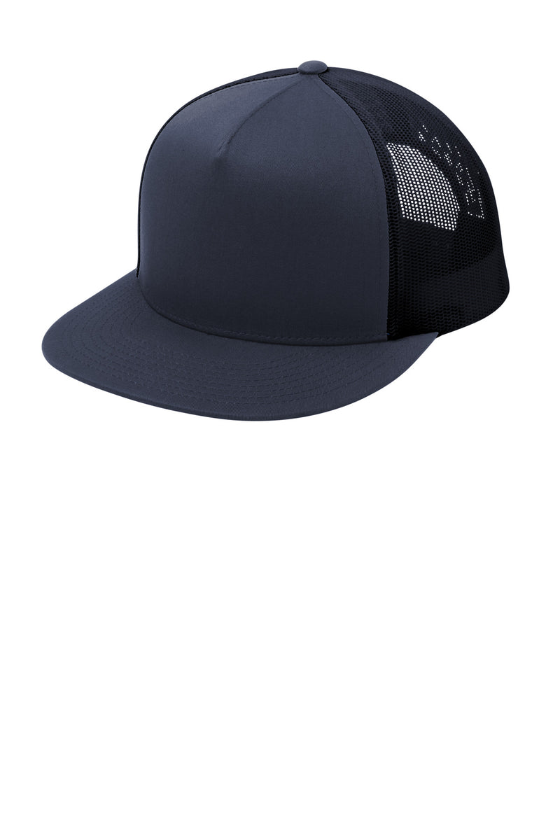 Load image into Gallery viewer, Sport-Tek YP Classics  5-Panel Classic Trucker Mesh Back Cap. STC38
