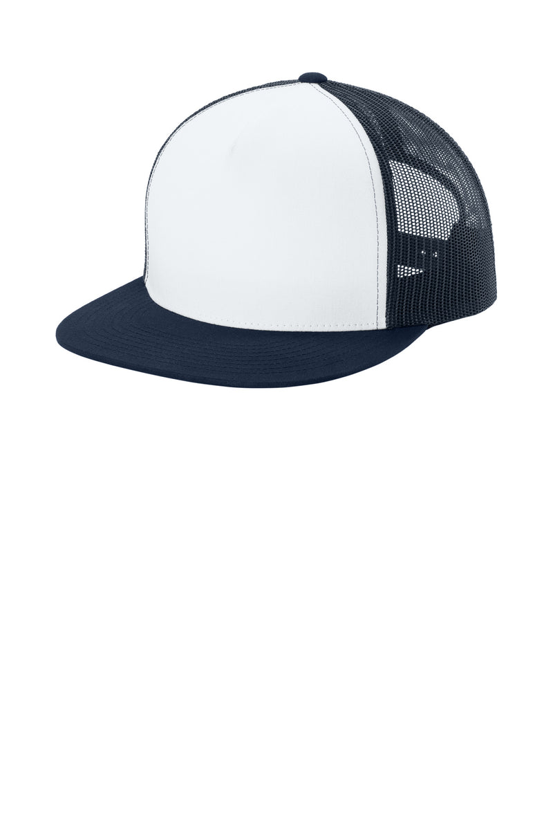 Load image into Gallery viewer, Sport-Tek YP Classics  5-Panel Classic Trucker Mesh Back Cap. STC38
