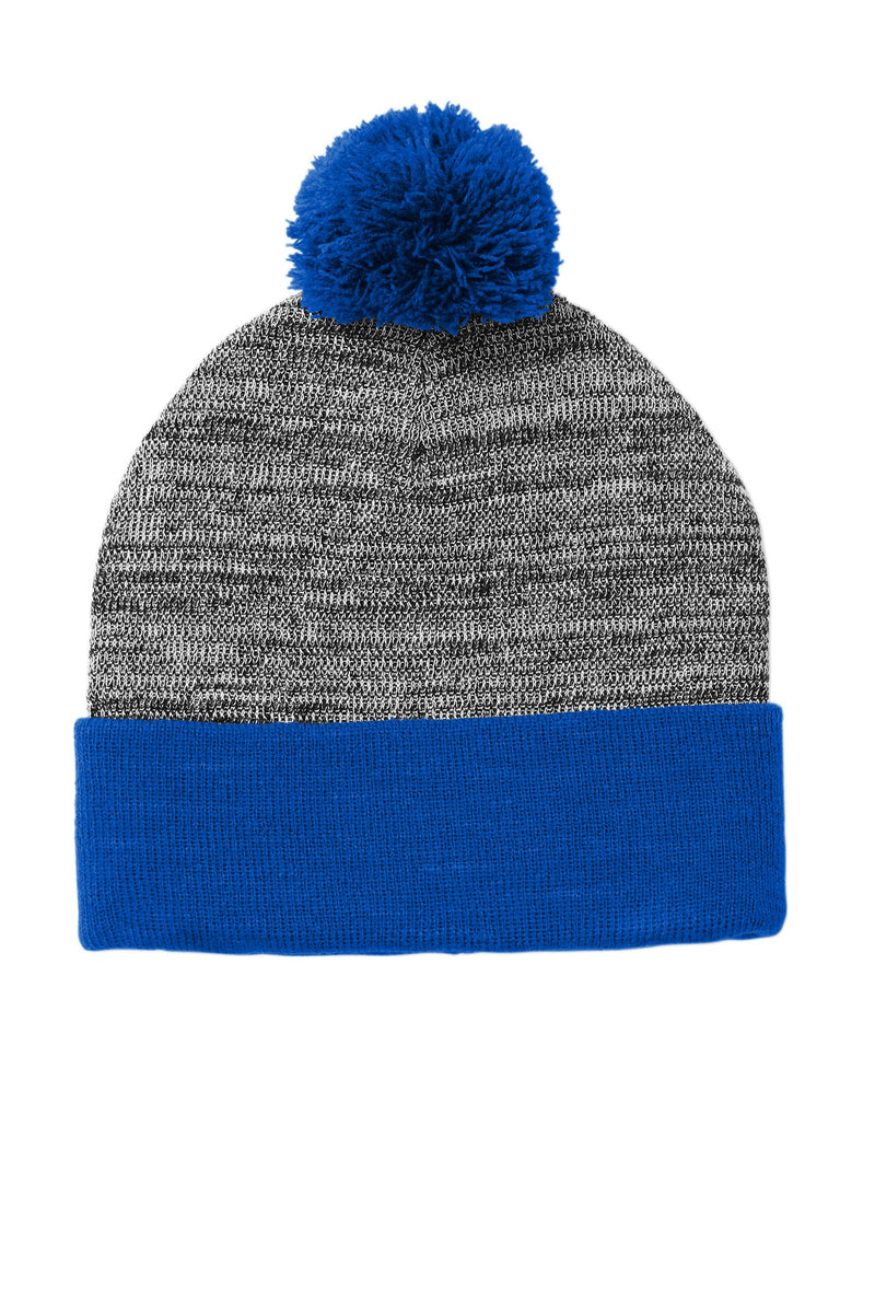 Load image into Gallery viewer, Sport-Tek  Heather Pom Pom Beanie STC41
