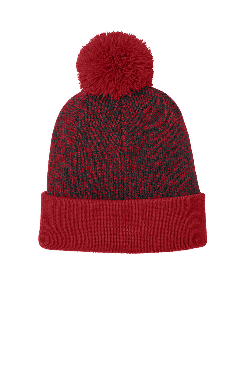 Load image into Gallery viewer, Sport-Tek Halftime Heather Pom Beanie STC68
