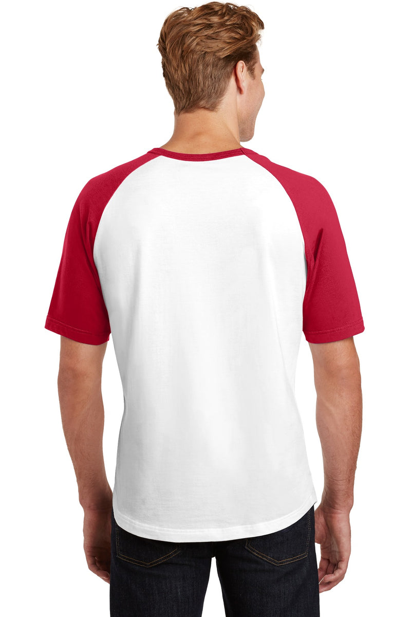 Load image into Gallery viewer, Sport-Tek Short Sleeve Colorblock Raglan Jersey. T201
