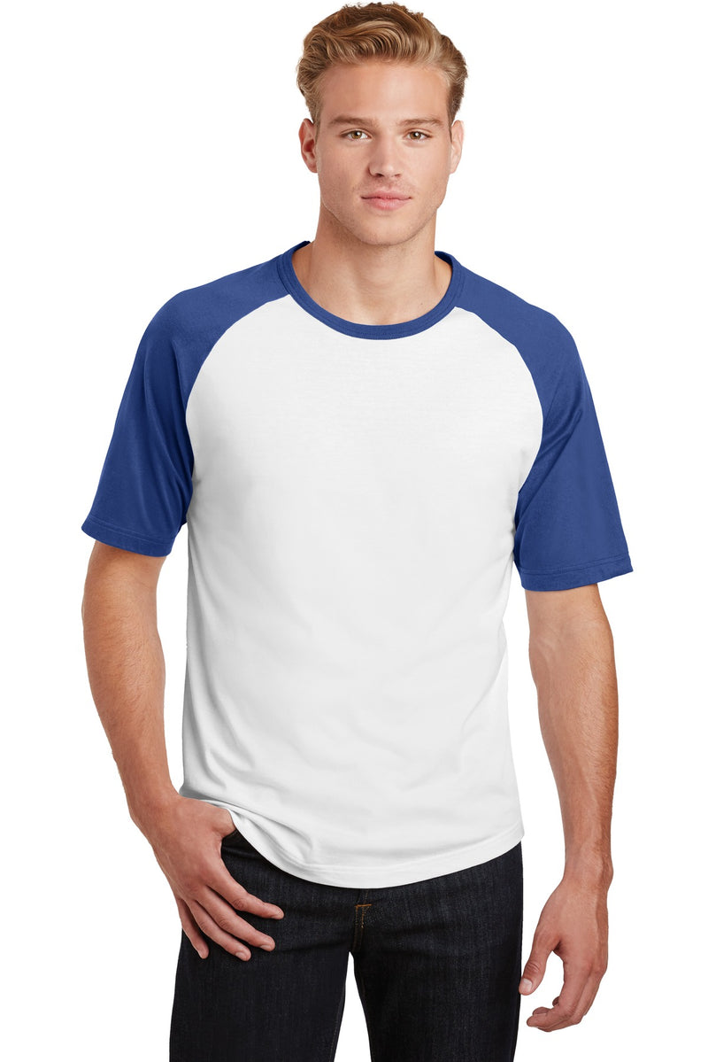 Load image into Gallery viewer, Sport-Tek Short Sleeve Colorblock Raglan Jersey. T201
