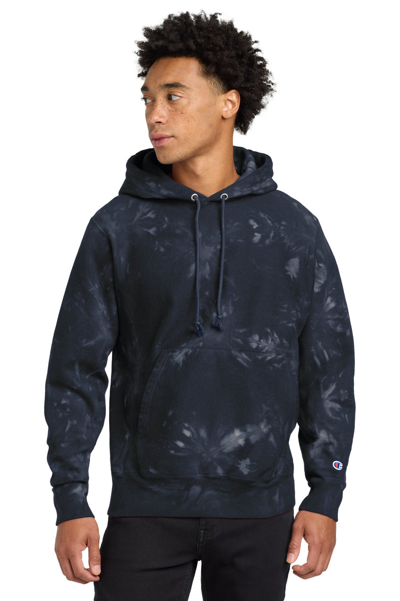 Load image into Gallery viewer, Champion  Reverse Weave  Scrunch-Dye Tie-Dye Hooded Sweatshirt. TDS101
