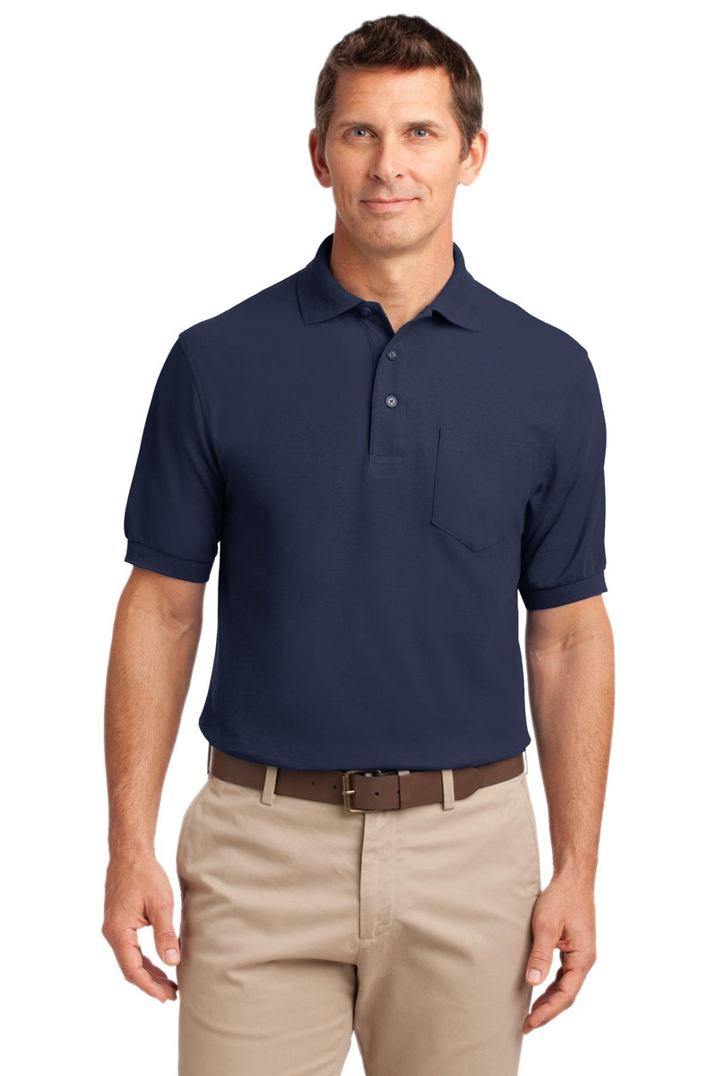 Load image into Gallery viewer, Port Authority Tall Silk Touch Polo with Pocket. TLK500P
