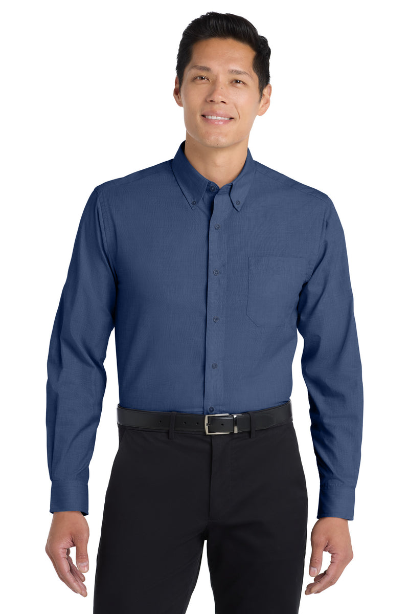 Load image into Gallery viewer, Port Authority Tall Crosshatch Easy Care Shirt. TLS640
