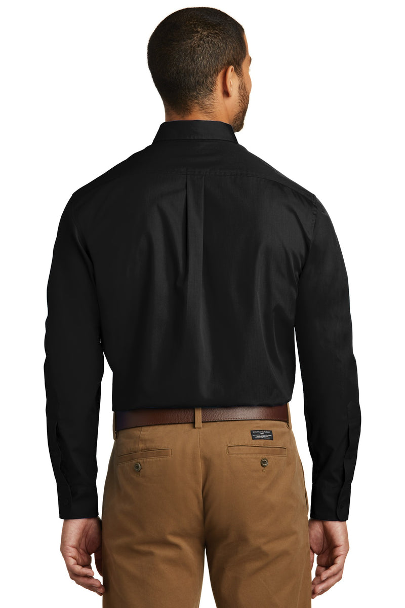 Load image into Gallery viewer, Port Authority Tall Long Sleeve Carefree Poplin Shirt. TW100
