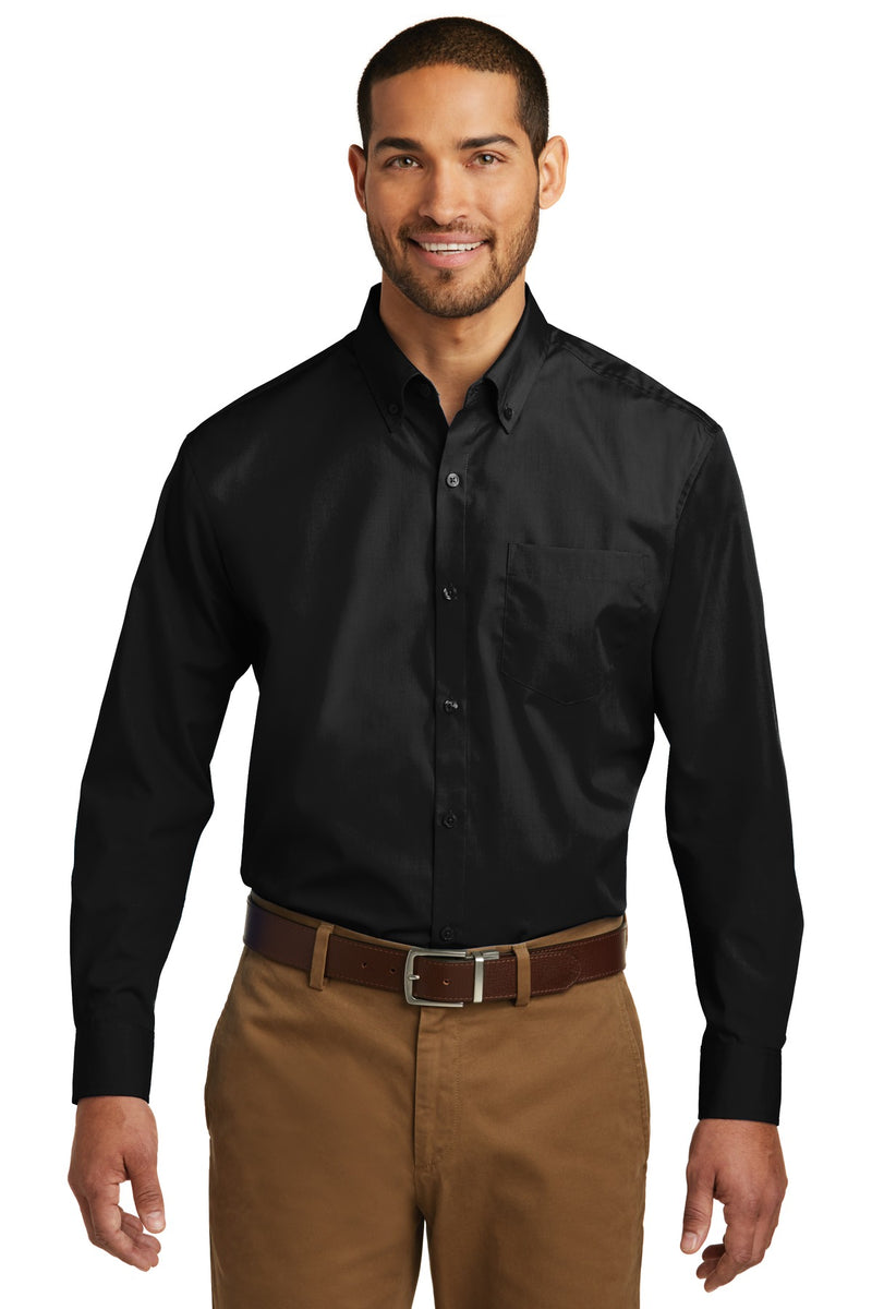 Load image into Gallery viewer, Port Authority Long Sleeve Carefree Poplin Shirt. W100
