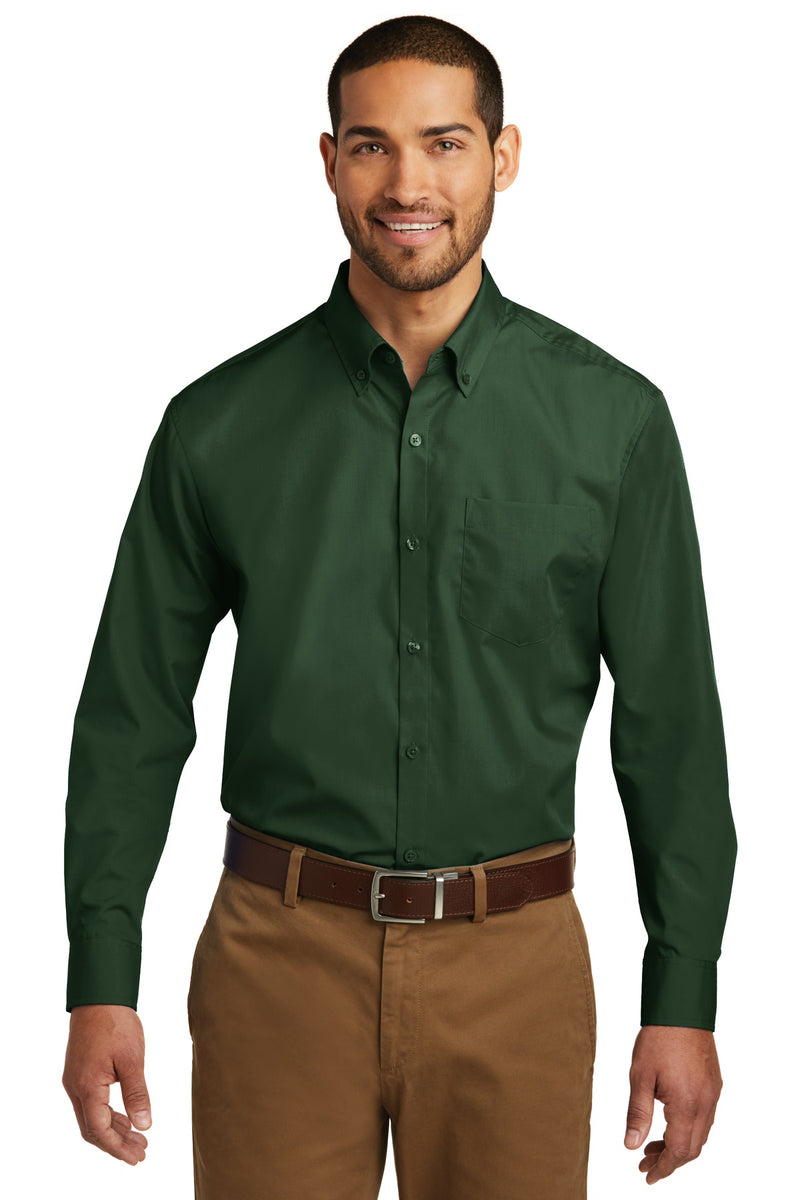 Load image into Gallery viewer, Port Authority Long Sleeve Carefree Poplin Shirt. W100
