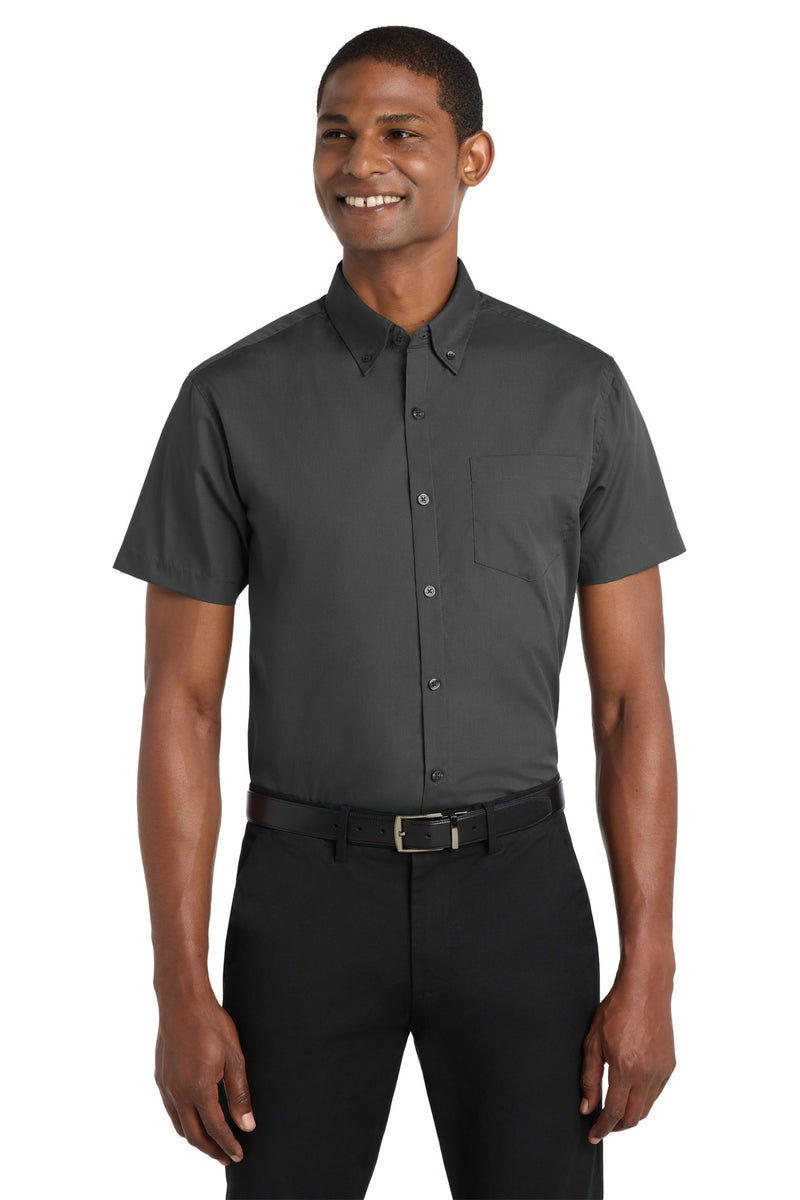 Load image into Gallery viewer, Port Authority Short Sleeve Carefree Poplin Shirt. W101
