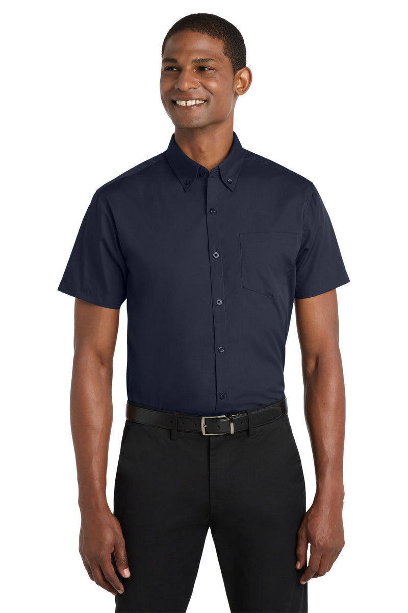 Load image into Gallery viewer, Port Authority Short Sleeve Carefree Poplin Shirt. W101
