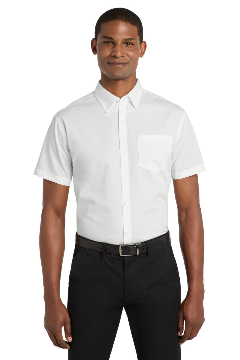 Load image into Gallery viewer, Port Authority Short Sleeve Carefree Poplin Shirt. W101
