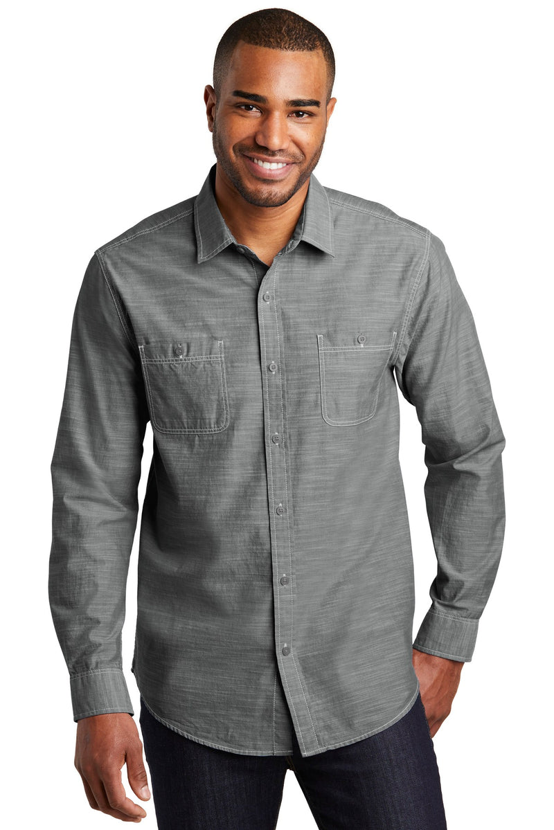 Load image into Gallery viewer, Port Authority Slub Chambray Shirt. W380
