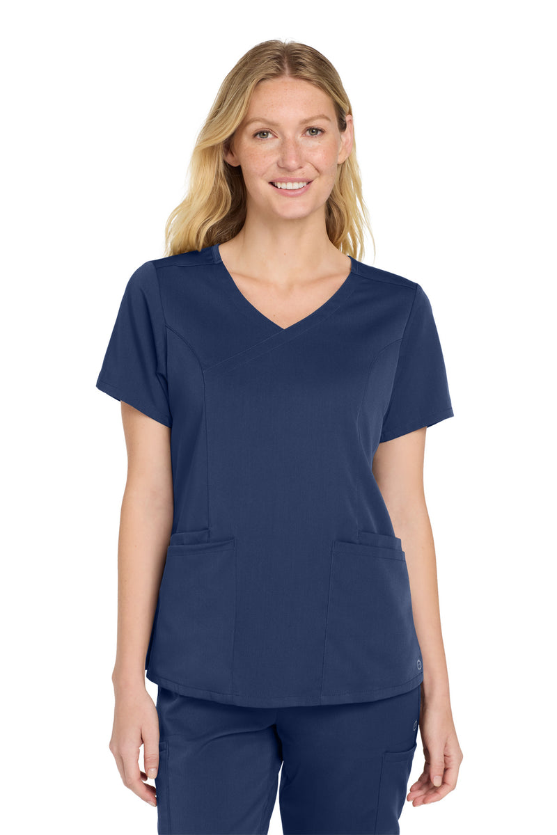Load image into Gallery viewer, Wink Women&#39;s Premiere Flex Mock Wrap Top WW4268
