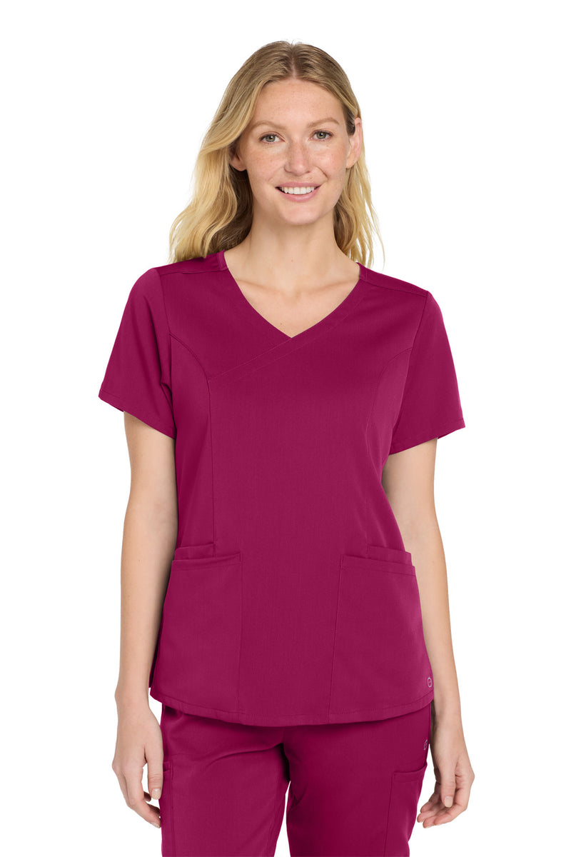 Load image into Gallery viewer, Wink Women&#39;s Premiere Flex Mock Wrap Top WW4268

