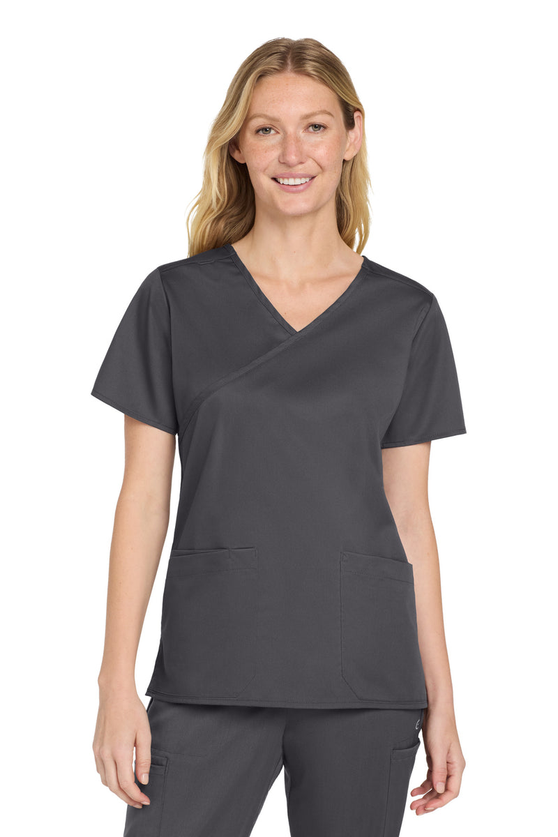 Load image into Gallery viewer, Wink Women&#39;s WorkFlex Mock Wrap Top WW4760
