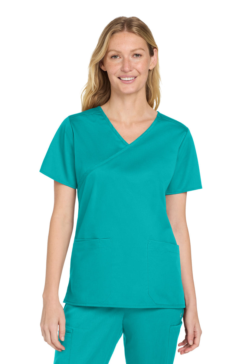Load image into Gallery viewer, Wink Women&#39;s WorkFlex Mock Wrap Top WW4760
