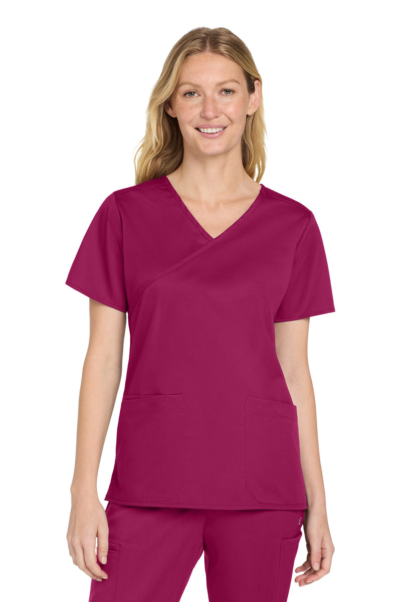 Load image into Gallery viewer, Wink Women&#39;s WorkFlex Mock Wrap Top WW4760
