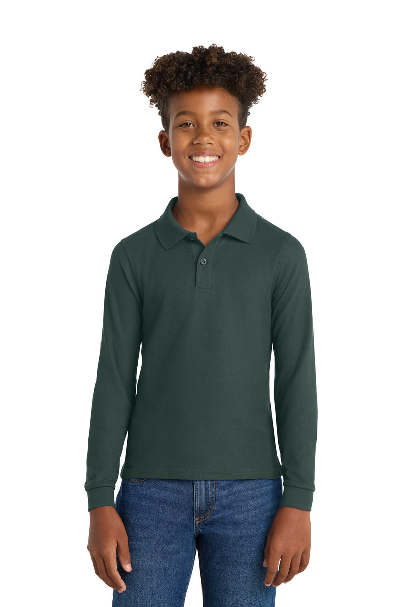 Load image into Gallery viewer, Port Authority Youth Long Sleeve Silk Touch Polo.  Y500LS
