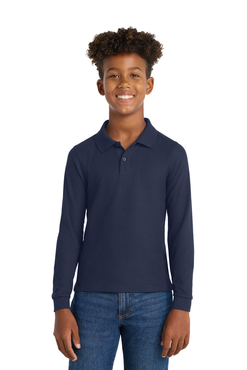 Load image into Gallery viewer, Port Authority Youth Long Sleeve Silk Touch Polo.  Y500LS
