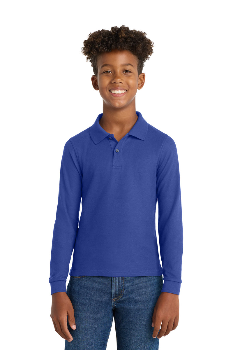 Load image into Gallery viewer, Port Authority Youth Long Sleeve Silk Touch Polo.  Y500LS
