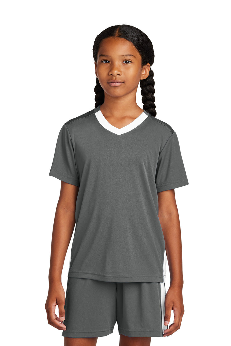 Load image into Gallery viewer, Sport-Tek Youth Competitor United V-Neck YST101
