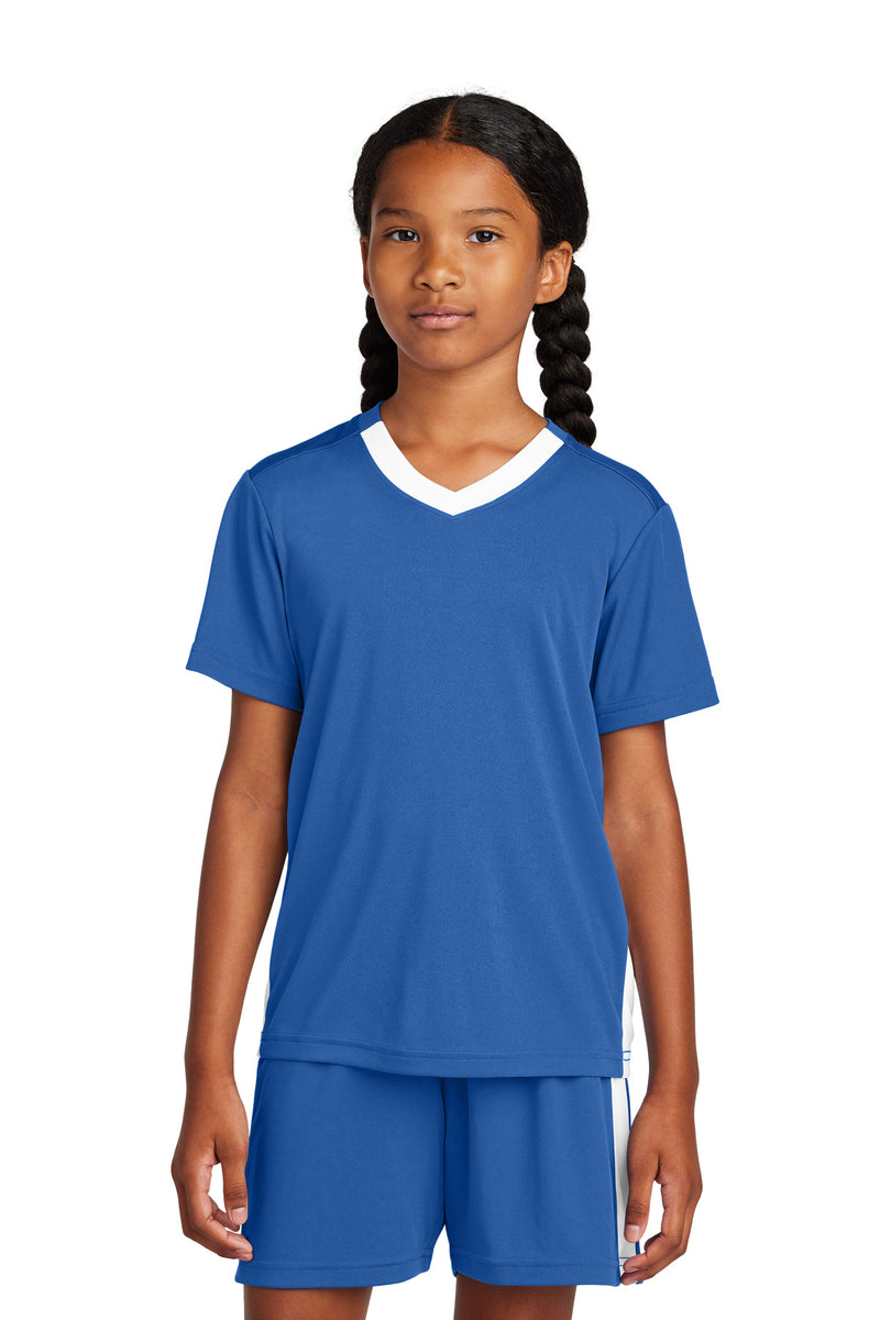 Load image into Gallery viewer, Sport-Tek Youth Competitor United V-Neck YST101
