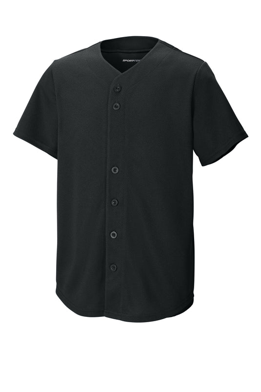 Sport-Tek Youth PosiCharge Tough Mesh Full-Button Jersey YST220