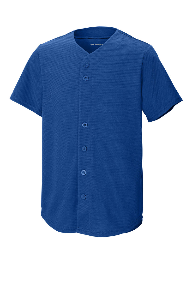 Load image into Gallery viewer, Sport-Tek Youth PosiCharge Tough Mesh Full-Button Jersey YST220
