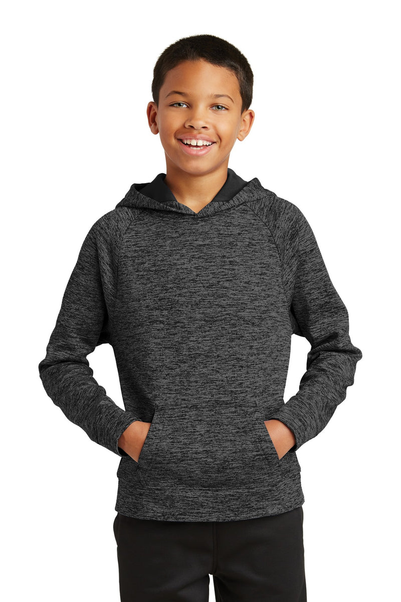 Load image into Gallery viewer, Sport-Tek Youth PosiCharge Electric Heather Fleece Hooded Pullover. YST225
