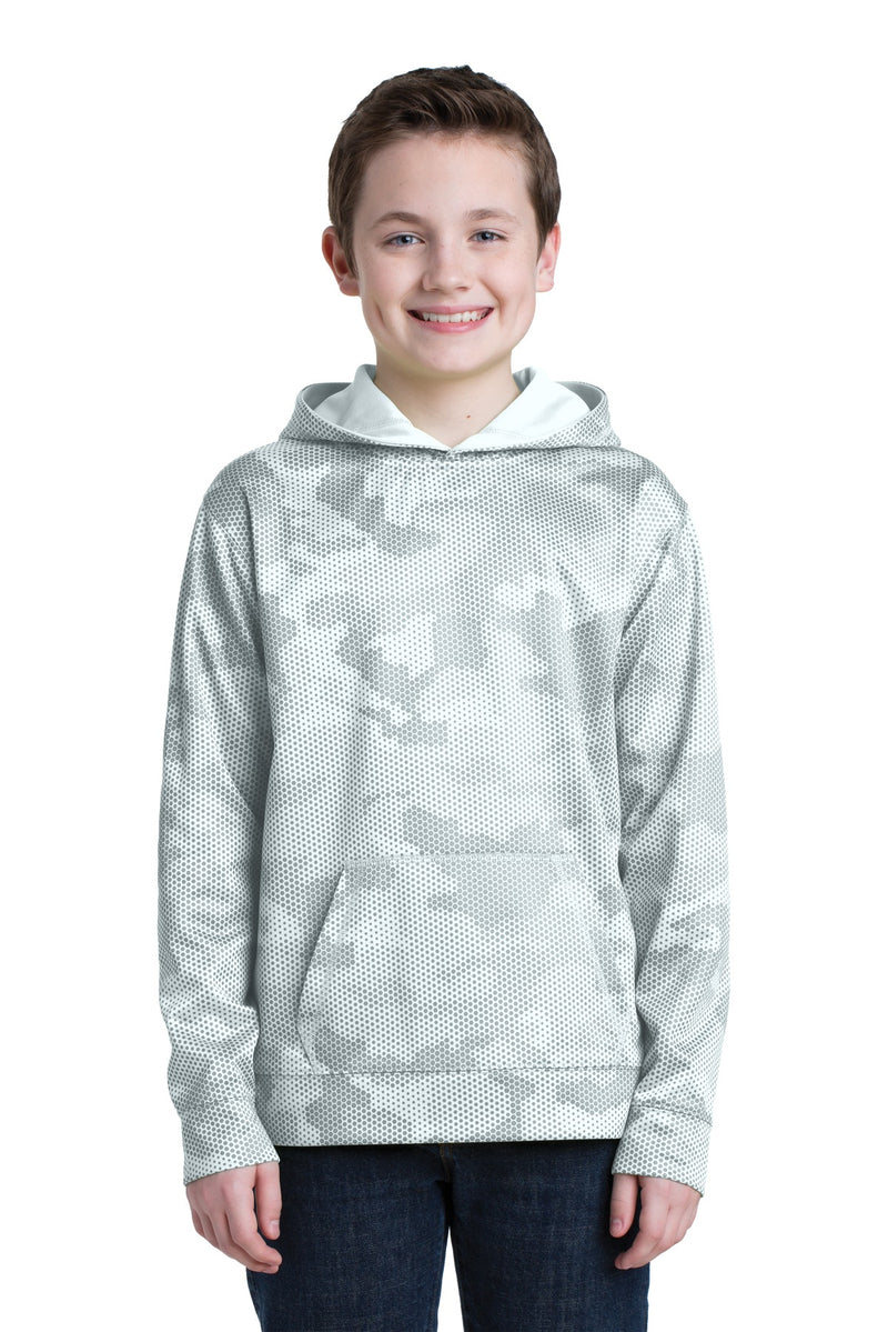 Load image into Gallery viewer, Sport-Tek Youth Sport-Wick CamoHex Fleece Hooded Pullover.  YST240
