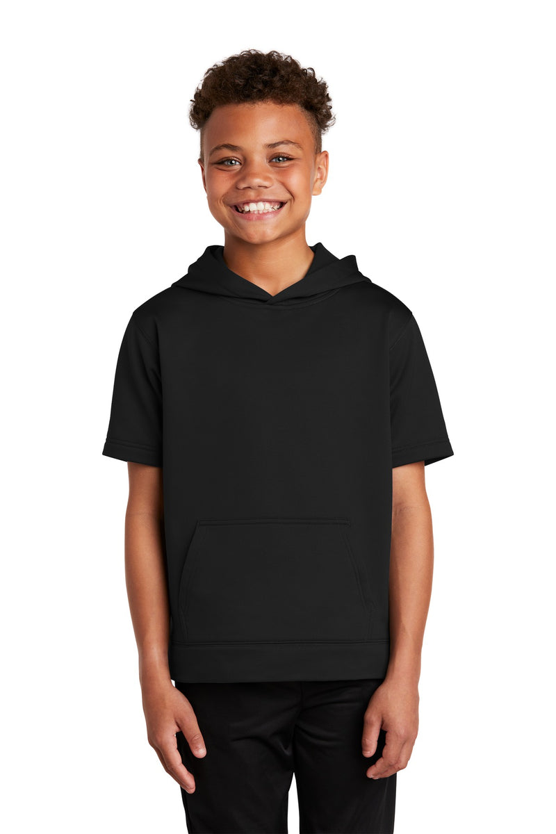 Load image into Gallery viewer, Sport-Tek  Youth Sport-Wick  Fleece Short Sleeve Hooded Pullover. YST251
