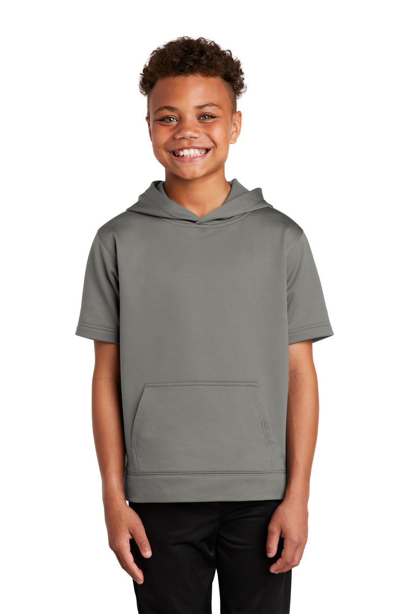 Load image into Gallery viewer, Sport-Tek  Youth Sport-Wick  Fleece Short Sleeve Hooded Pullover. YST251
