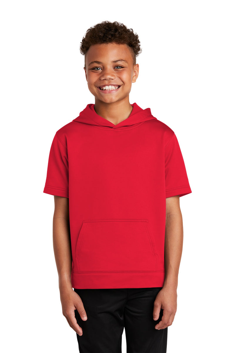 Load image into Gallery viewer, Sport-Tek  Youth Sport-Wick  Fleece Short Sleeve Hooded Pullover. YST251
