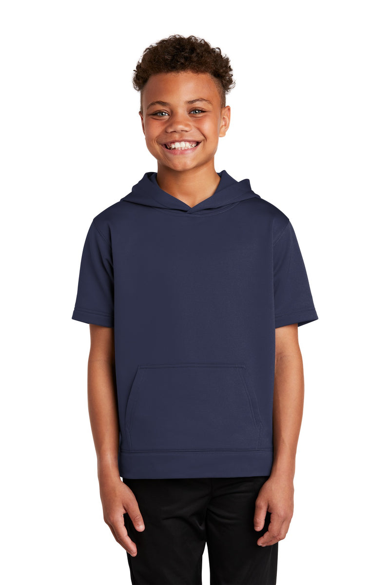 Load image into Gallery viewer, Sport-Tek  Youth Sport-Wick  Fleece Short Sleeve Hooded Pullover. YST251
