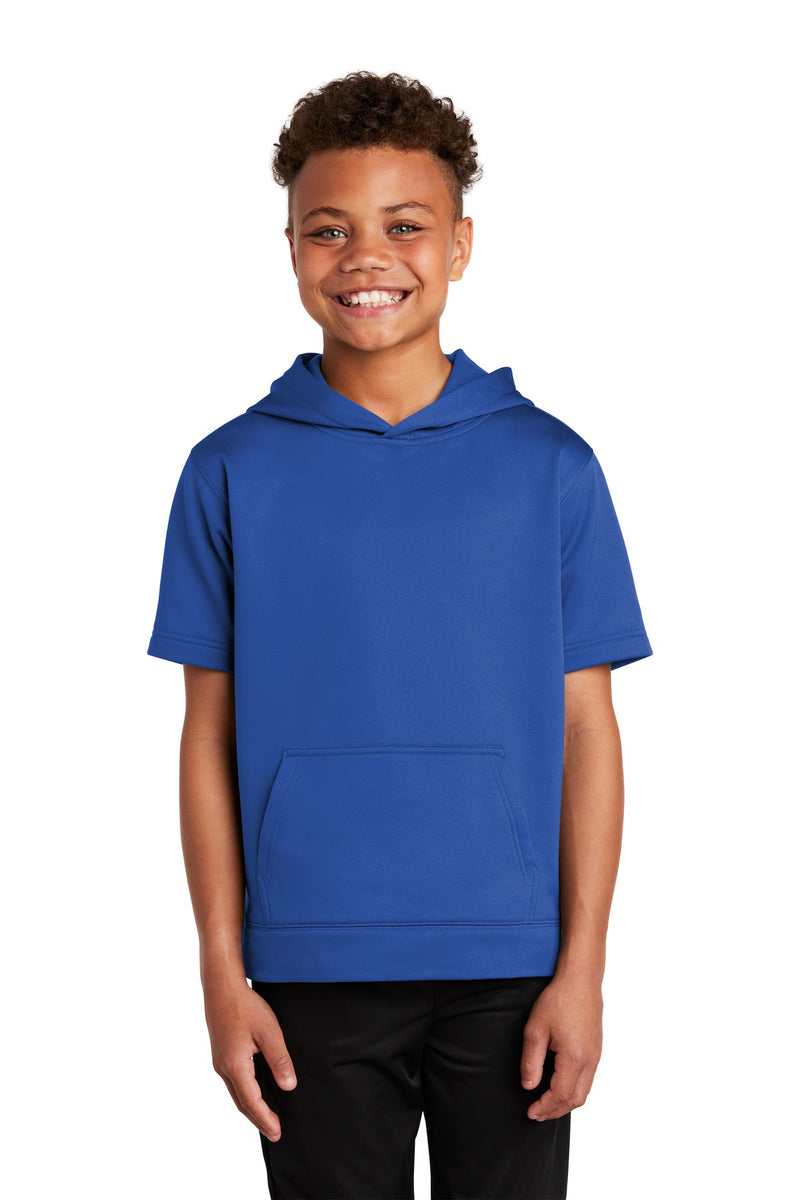 Load image into Gallery viewer, Sport-Tek  Youth Sport-Wick  Fleece Short Sleeve Hooded Pullover. YST251

