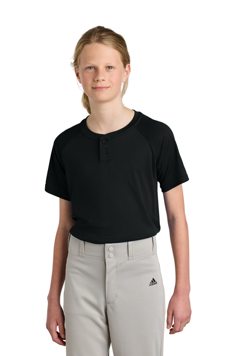 Load image into Gallery viewer, Sport-Tek Youth PosiCharge Competitor 2-Button Henley YST359
