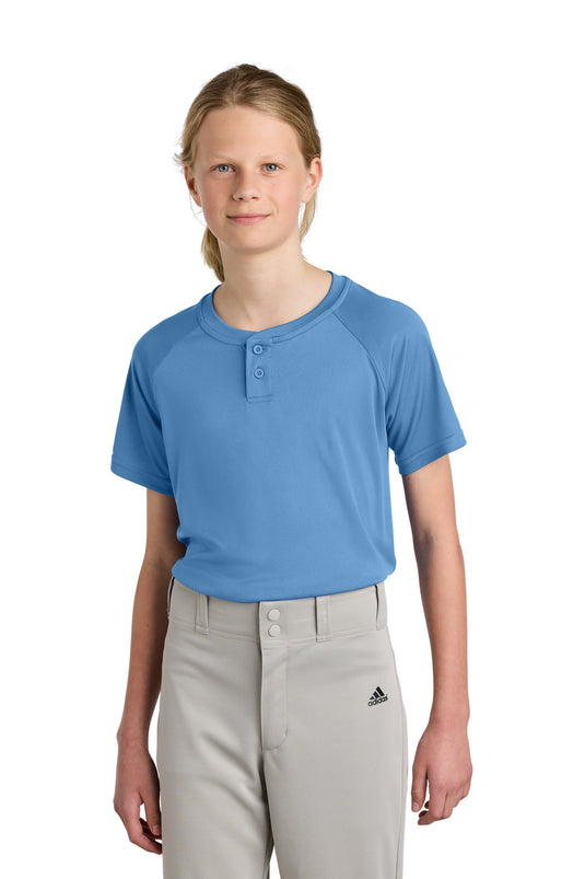 Sport-Tek Youth PosiCharge Competitor 2-Button Henley YST359