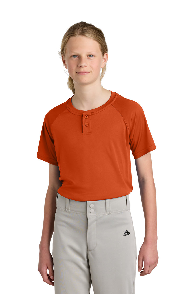 Load image into Gallery viewer, Sport-Tek Youth PosiCharge Competitor 2-Button Henley YST359

