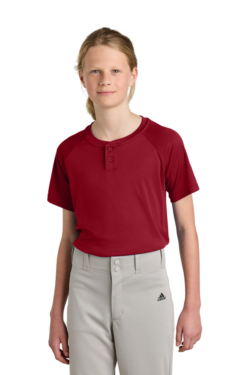 Load image into Gallery viewer, Sport-Tek Youth PosiCharge Competitor 2-Button Henley YST359
