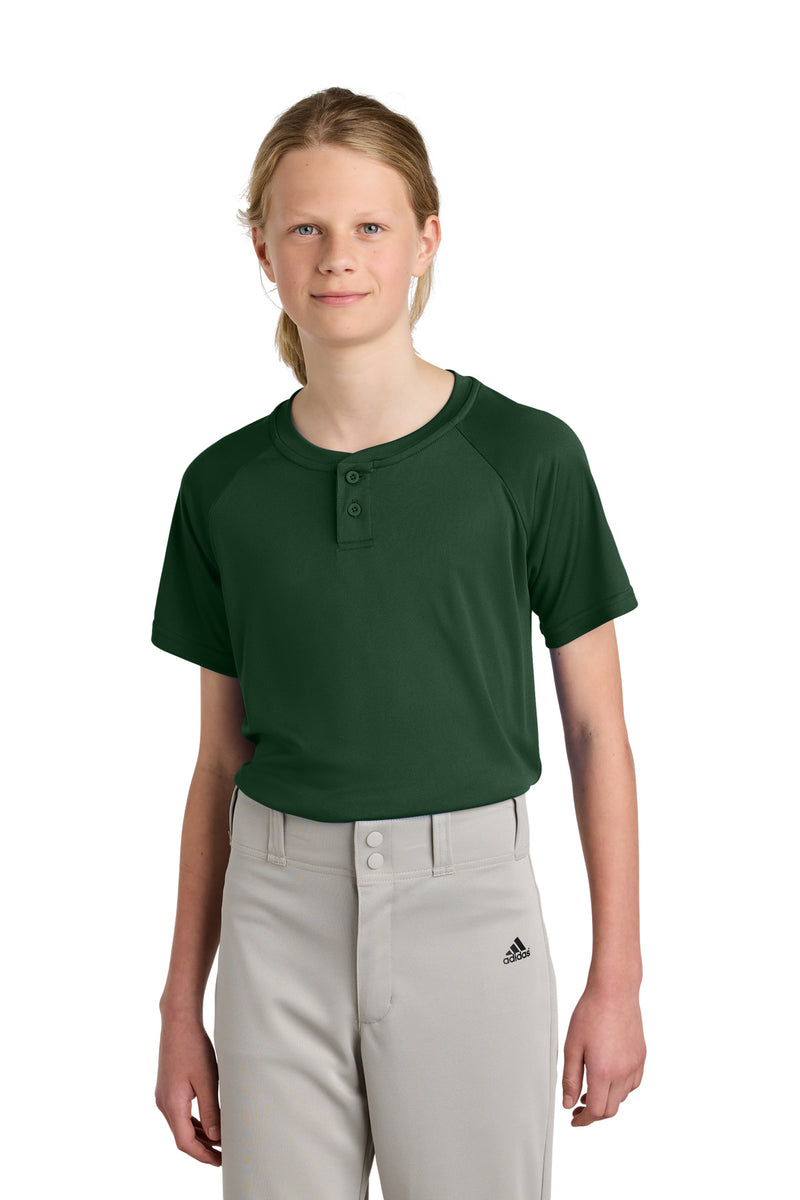 Load image into Gallery viewer, Sport-Tek Youth PosiCharge Competitor 2-Button Henley YST359
