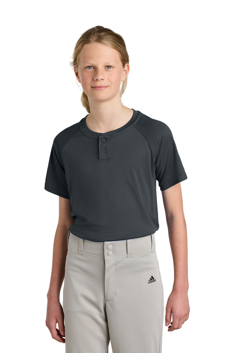 Load image into Gallery viewer, Sport-Tek Youth PosiCharge Competitor 2-Button Henley YST359
