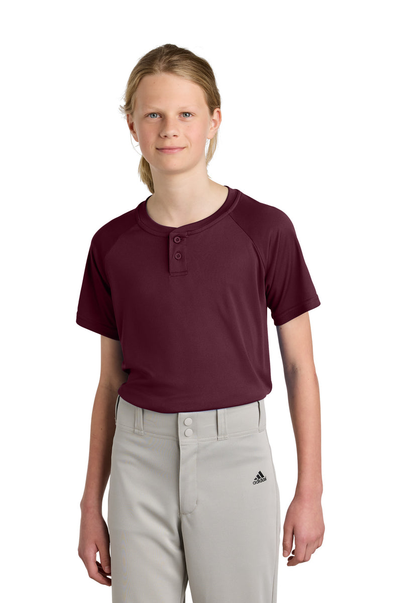 Load image into Gallery viewer, Sport-Tek Youth PosiCharge Competitor 2-Button Henley YST359
