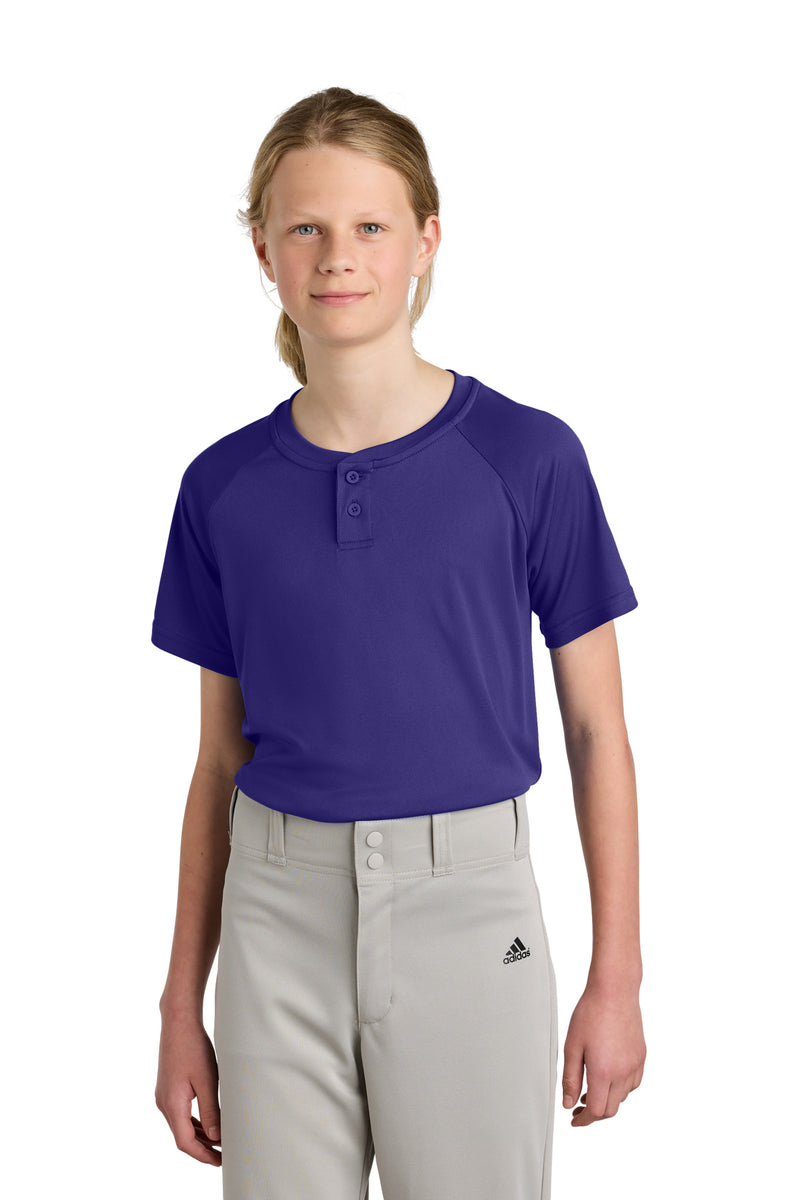 Load image into Gallery viewer, Sport-Tek Youth PosiCharge Competitor 2-Button Henley YST359
