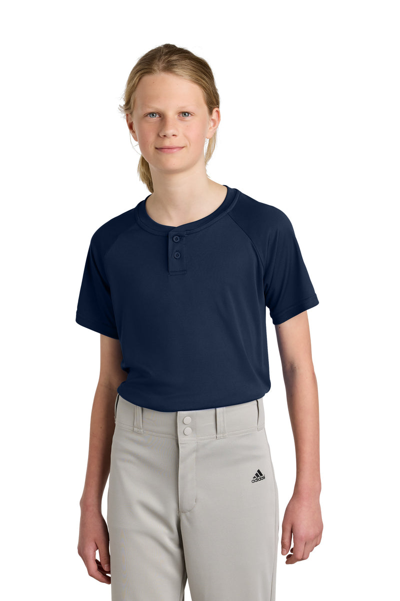 Load image into Gallery viewer, Sport-Tek Youth PosiCharge Competitor 2-Button Henley YST359
