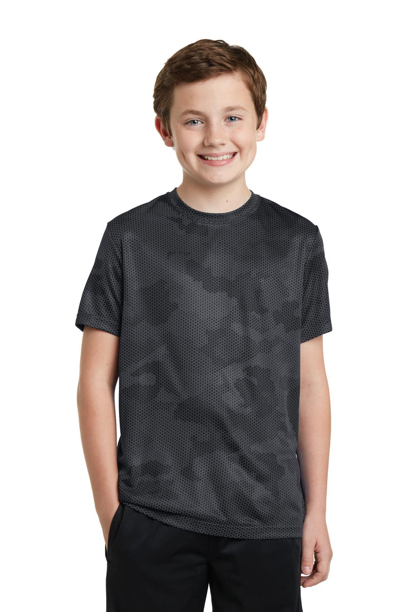 Load image into Gallery viewer, Sport-Tek Youth CamoHex Tee. YST370
